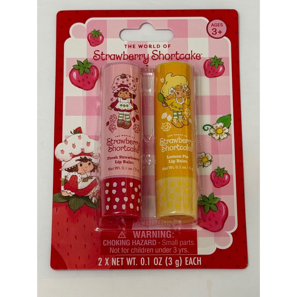 Strawberry Shortcake Lip Balm Duo Fresh Strawberry Lemon‎ Pie 2 Pack New